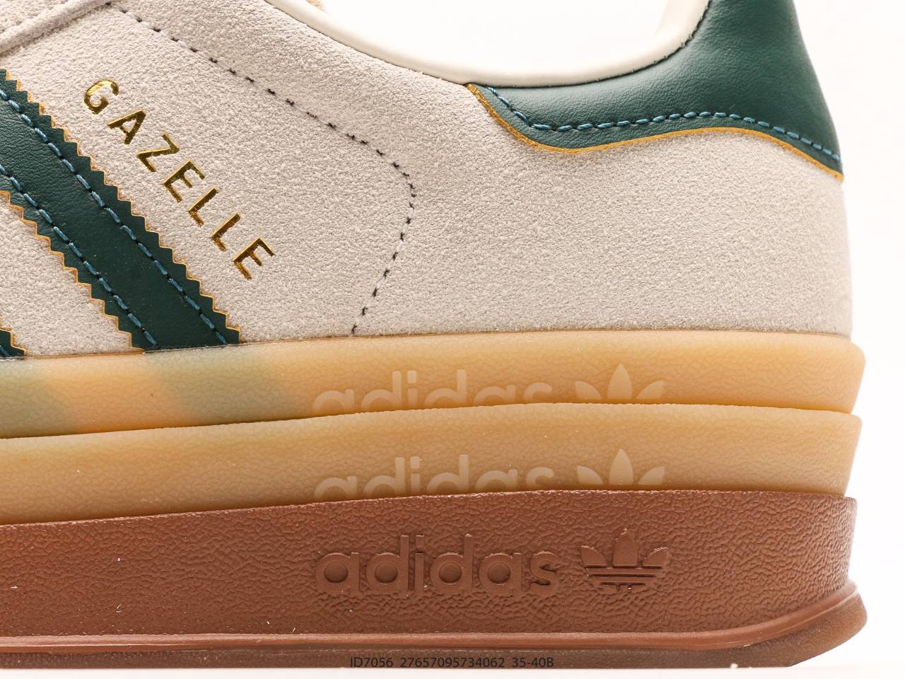 Adidas Gazelle Bold Magic Beige Collegiate Green