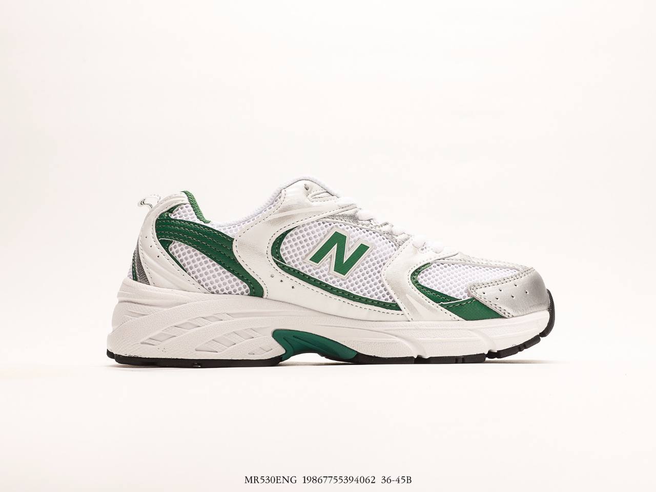 New Balance 530 White Nightwatch Green