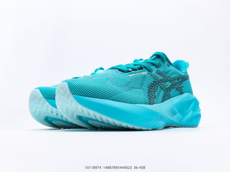 حذاء ASICS NOVABLAST 5 Wave باللون الأزرق المخضر والأسود