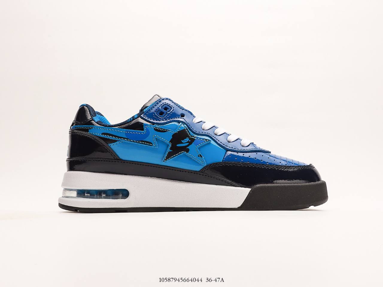 A Bathing Ape Bape Road Sta Patent Leather Blue (2022)