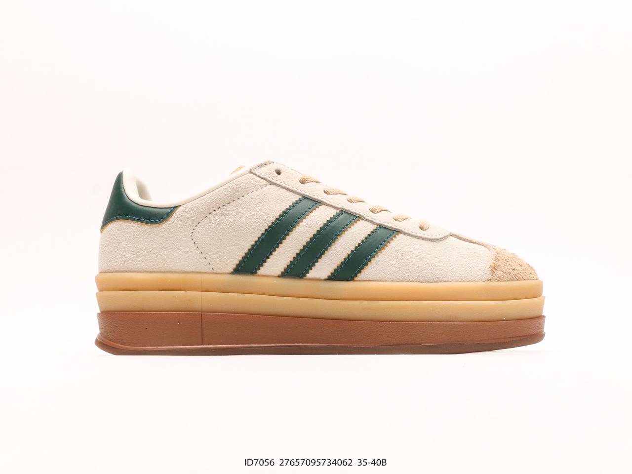 Adidas Gazelle Bold Magic Beige Collegiate Green