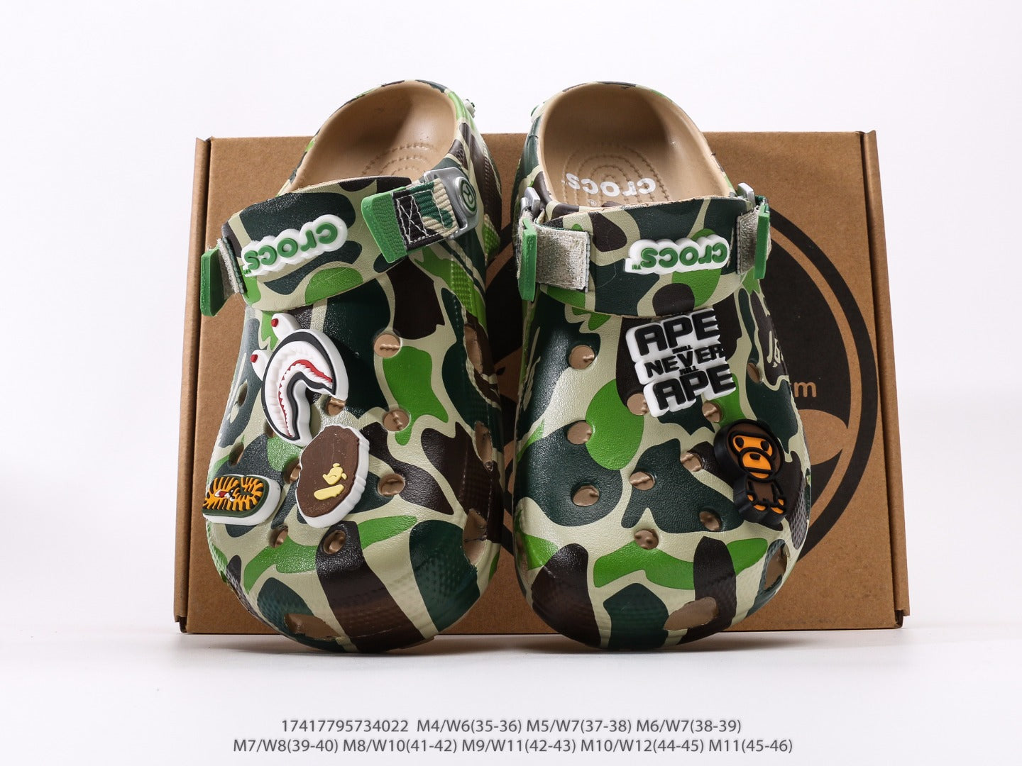 Crocs Classic Clog A Bathing Ape ABC Camo Green