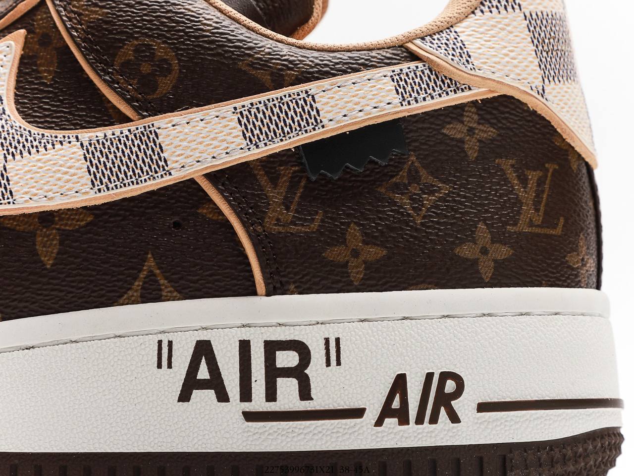 Louis Vuitton Nike Air Force 1 Low Monogram Brwon Damier Azur