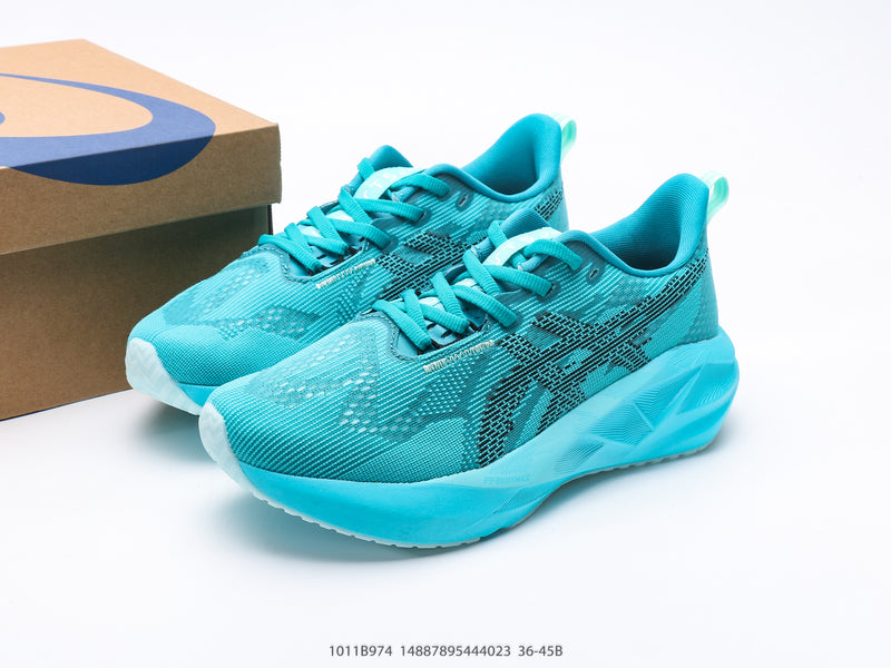 حذاء ASICS NOVABLAST 5 Wave باللون الأزرق المخضر والأسود